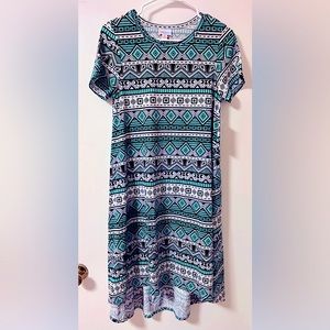 NWT!! LULAROE Turquoise Bohemian Aztec Carly- size XS. No flaws!
